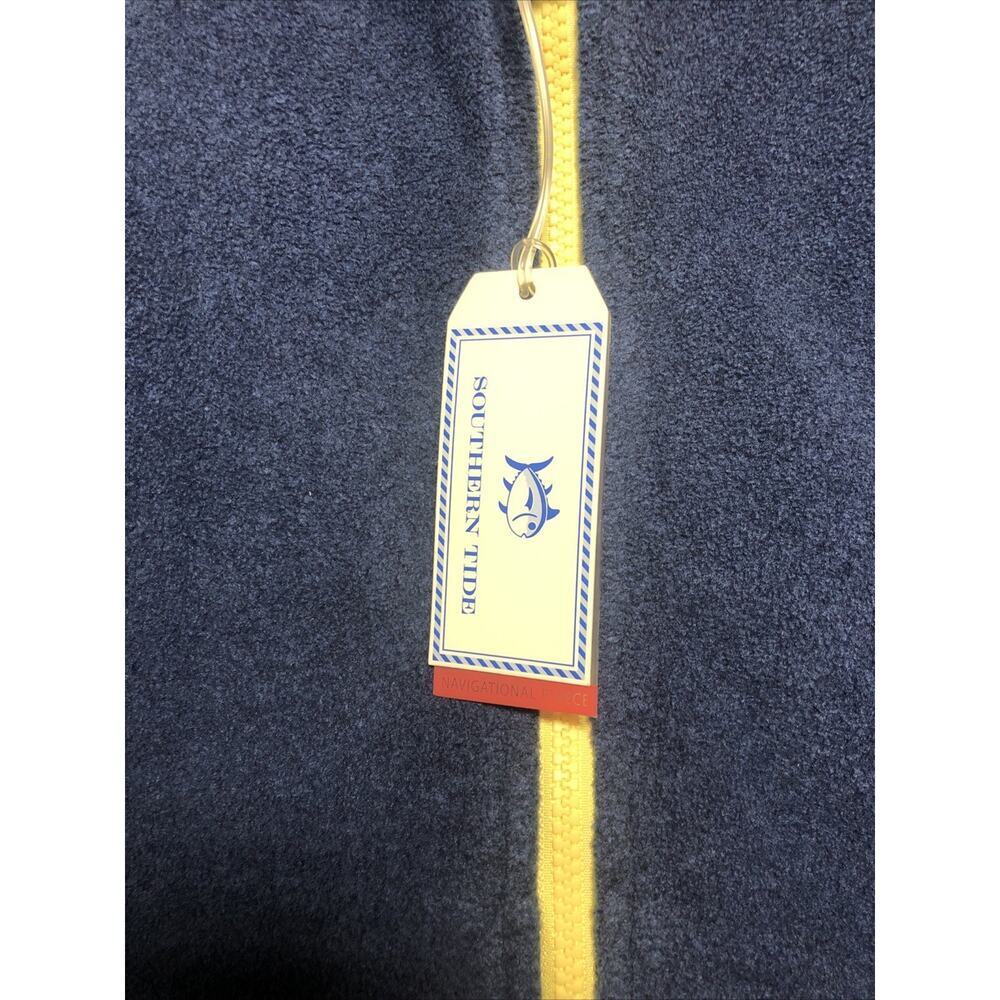SOUTHERN TIDE Navy Blue CAMBRIDGE Full Zip Fleece VEST Jacket Mens LARGE NEW - Picture 5 of 12